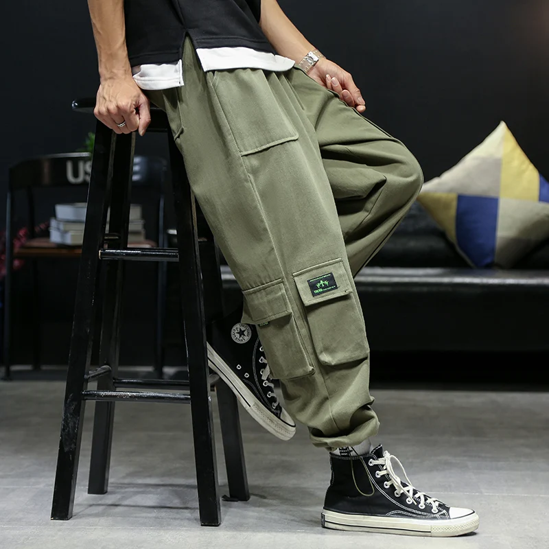 

Japanese Side Pockets Cargo Pants military style men Hip Hop Male Tatical Trousers mens Joggers Casual Streetwear Pants
