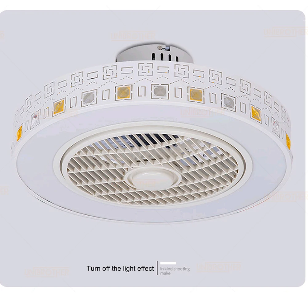 Потолочный вентилятор с подсветкой современный минималистичный для ресторана