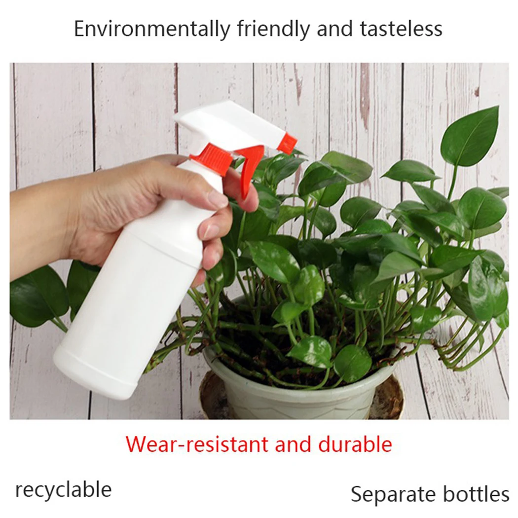 

2PCS 500ml Plastic Fine Mist Spray Bottle Household Cleaning Sub-bottling Plant Covers 2*spray Bottles