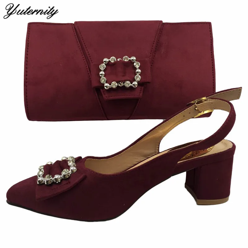 Африканский дизайн украшение стразы Дамский комплект из обуви и сумки