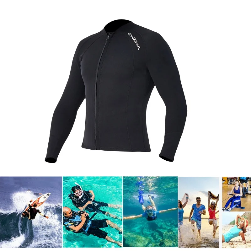 

2mm Professional Men And Women Wetsuit Split Top Thickened Warmth Deep Diving Snorkeling Surfing Suit Swimsuit