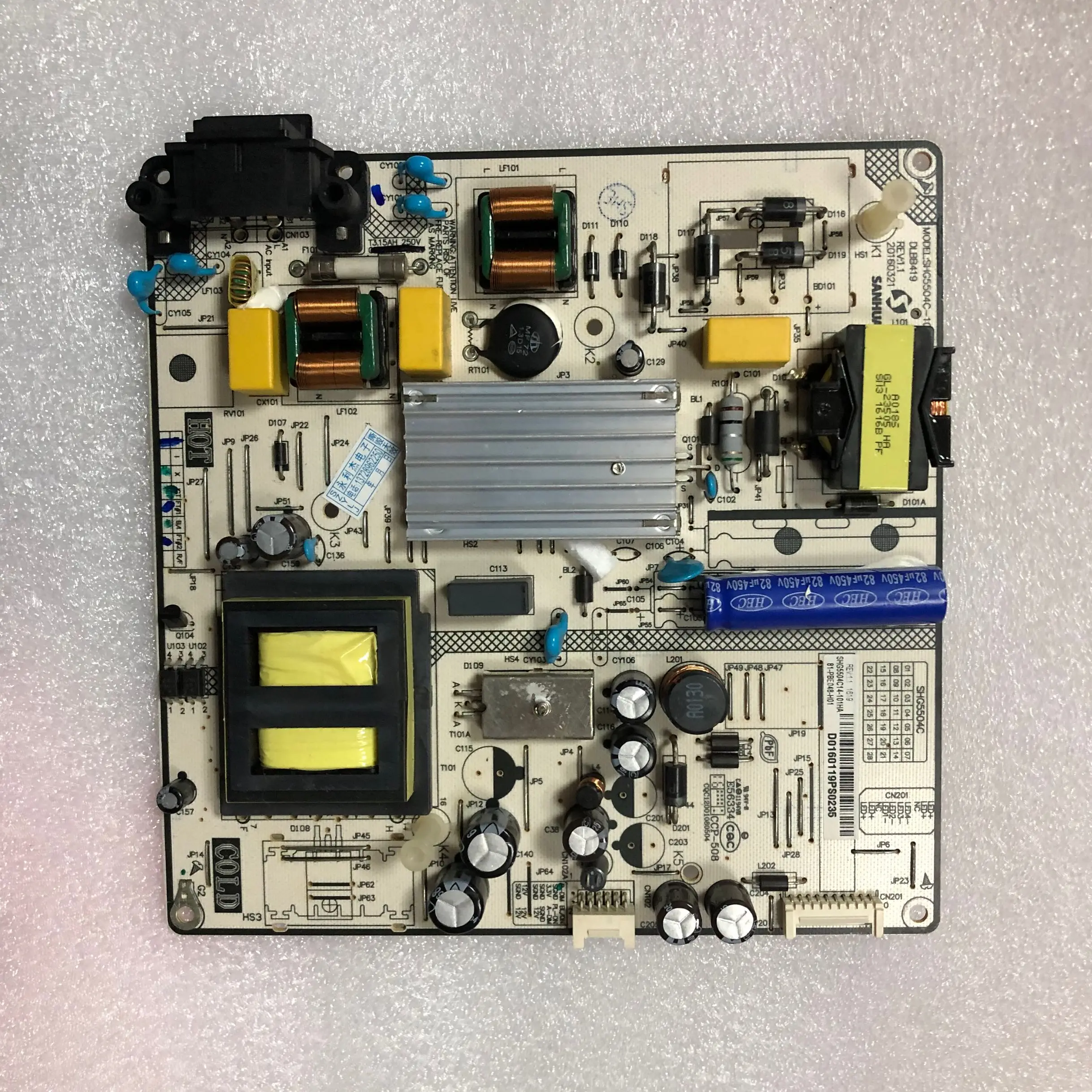 

Хорошая работа в наличии плата питания SHG5504C-101H DLBB419 REV1.1 SHG5504C