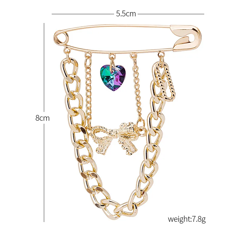 Металлическая цепочка серия булавка металлическая брошь монета дьявола любовь