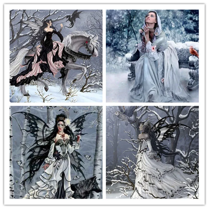 Полный сверление Фея Алмазная картина персонаж девушка 5D алмазная вышивка