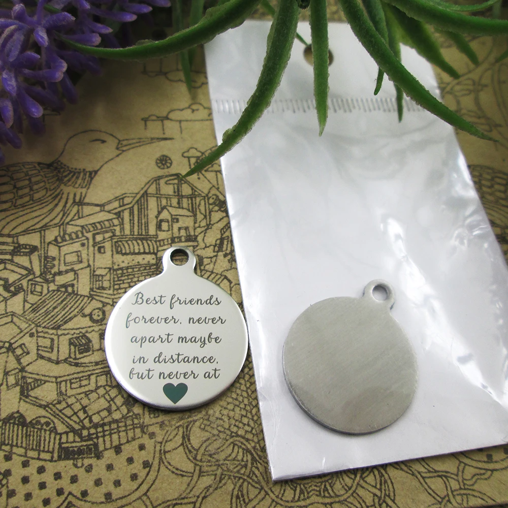 

10 шт.-«Лучшие друзья навсегда, никогда не разбираются». Подвески из нержавеющей стали 5 стилей на выбор, подвески «сделай сам» для ожерелья, б...