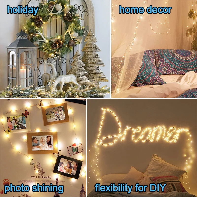 Светодиодная сказочная гирсветильник да осветительная цепочка 100 светодиодов