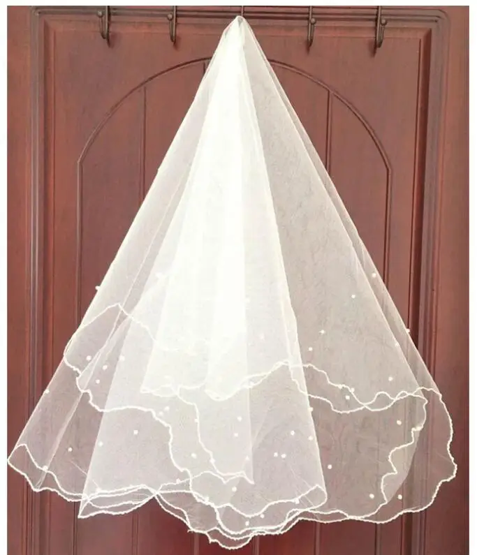 Vestidos para casamento вуаль с жемчугом vestidos de noivas Фата невесты Свадебные аксессуары