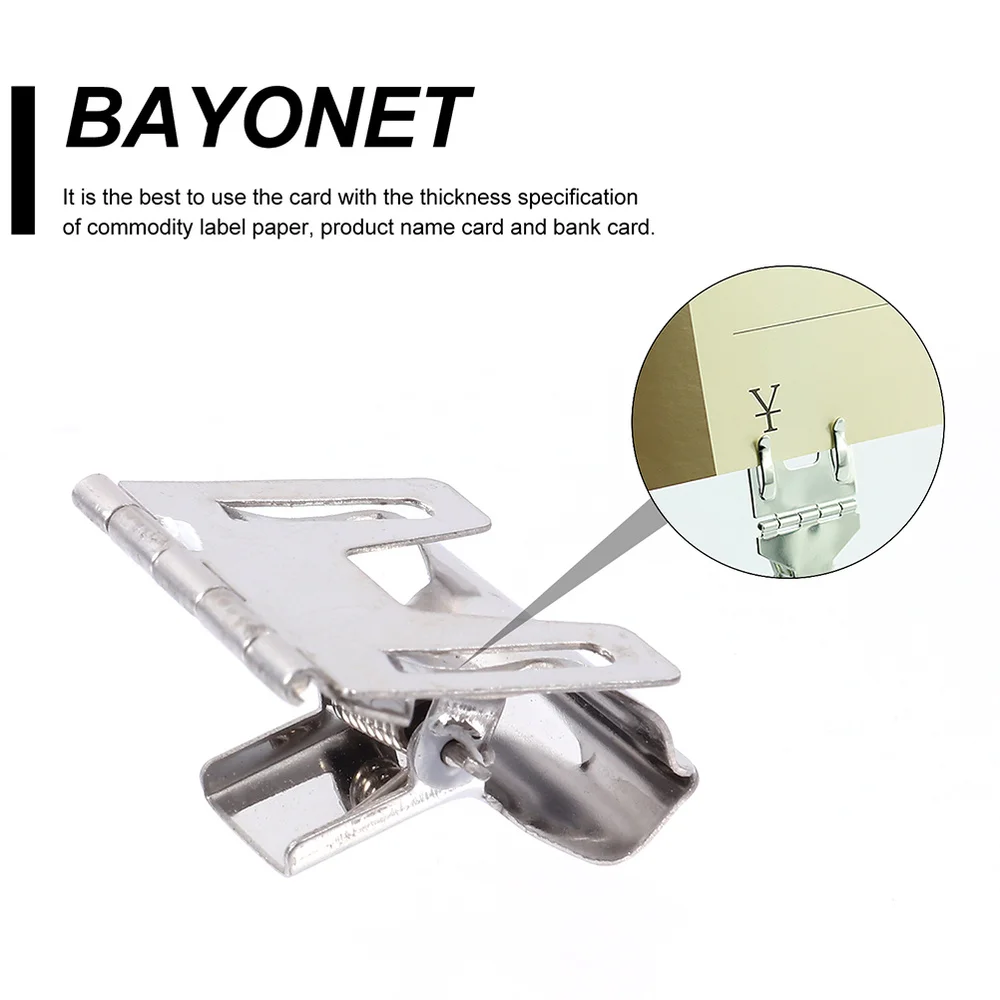 

4pcs Retail Bread Price Tag Holder Shop Supermarket Metal Advertising Clips