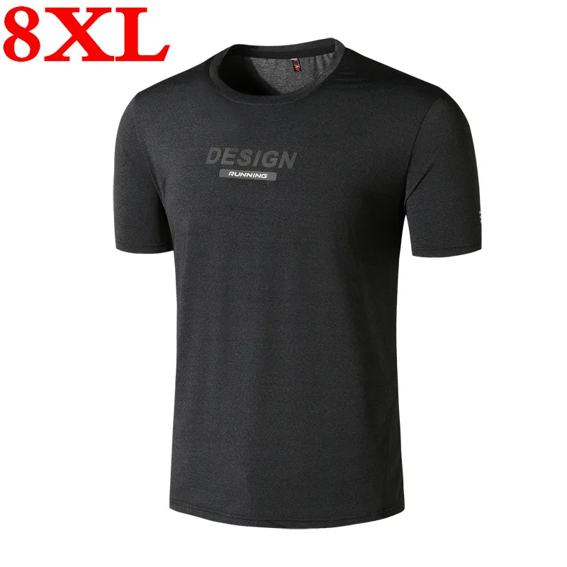 

big plus size 8XL 2020 7XL 6XL Summer Mens Casual T Shirts Quick-drying Brand Clothing For Man's Short Sleeve Loose T-Shirts