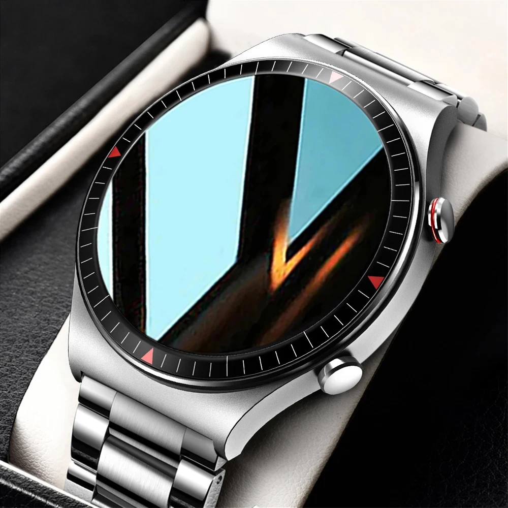 

2021 New Bluetooth Call Men watch Steel band Fitness watch heart rate Blood pressure Activity Tracker Luxury Smart watch For Men