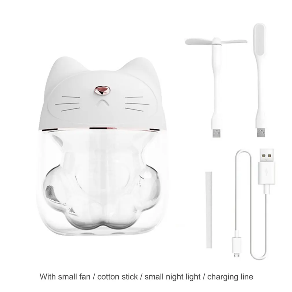 

Cute Cat Claw Cup Air Humidifier USB Desktop Diffuser Mist Maker Ultrasonic Air Humidifier Colorful Night Light
