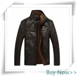 Faux Fur Coat Men Winter PU Leather Jacket Men Fleece Thicken Warm Faux Leather Jacket Coat Men Casual Moto Biker with Belt 6XL