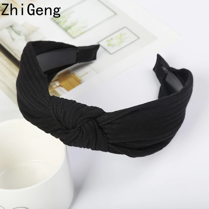 Нескользящая эластичная повязка на голову для мытья лица вязаные широкие