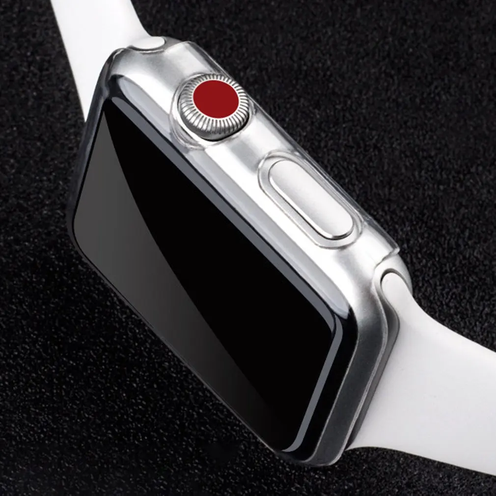 Прозрачный мягкий ТПУ чехол с полной защитой для Apple Watch 38 мм 42 iWatch серии 4 3 2