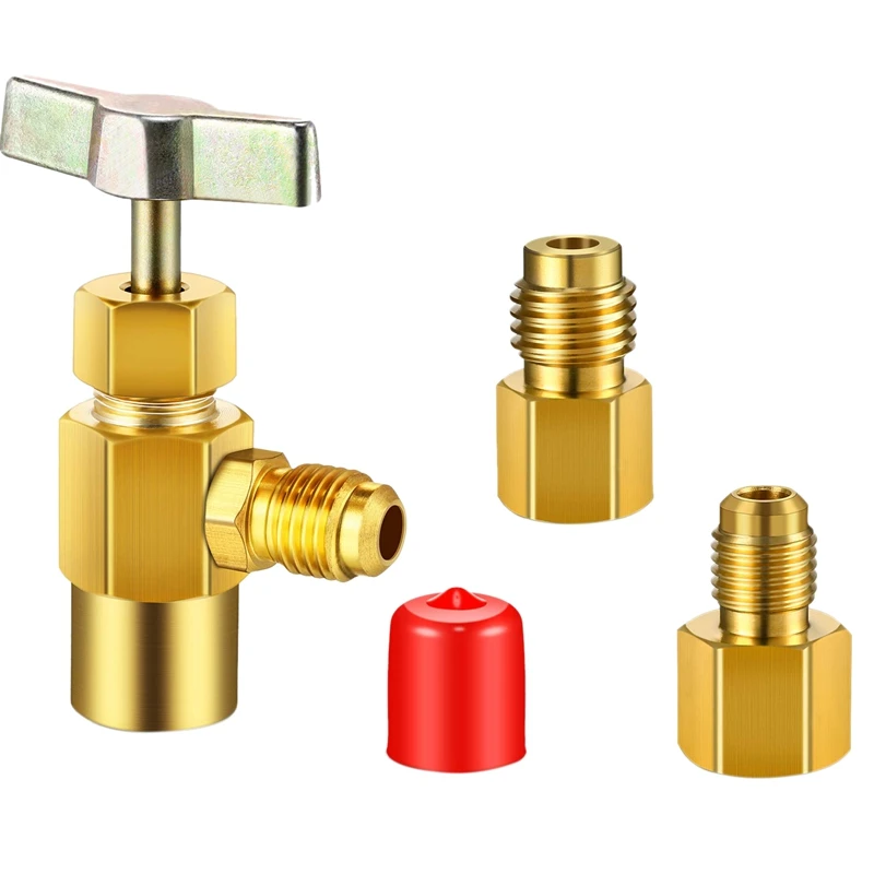 3 шт. R134A диспенсер для хладагента резьбовой клапан открывалка бутылок с