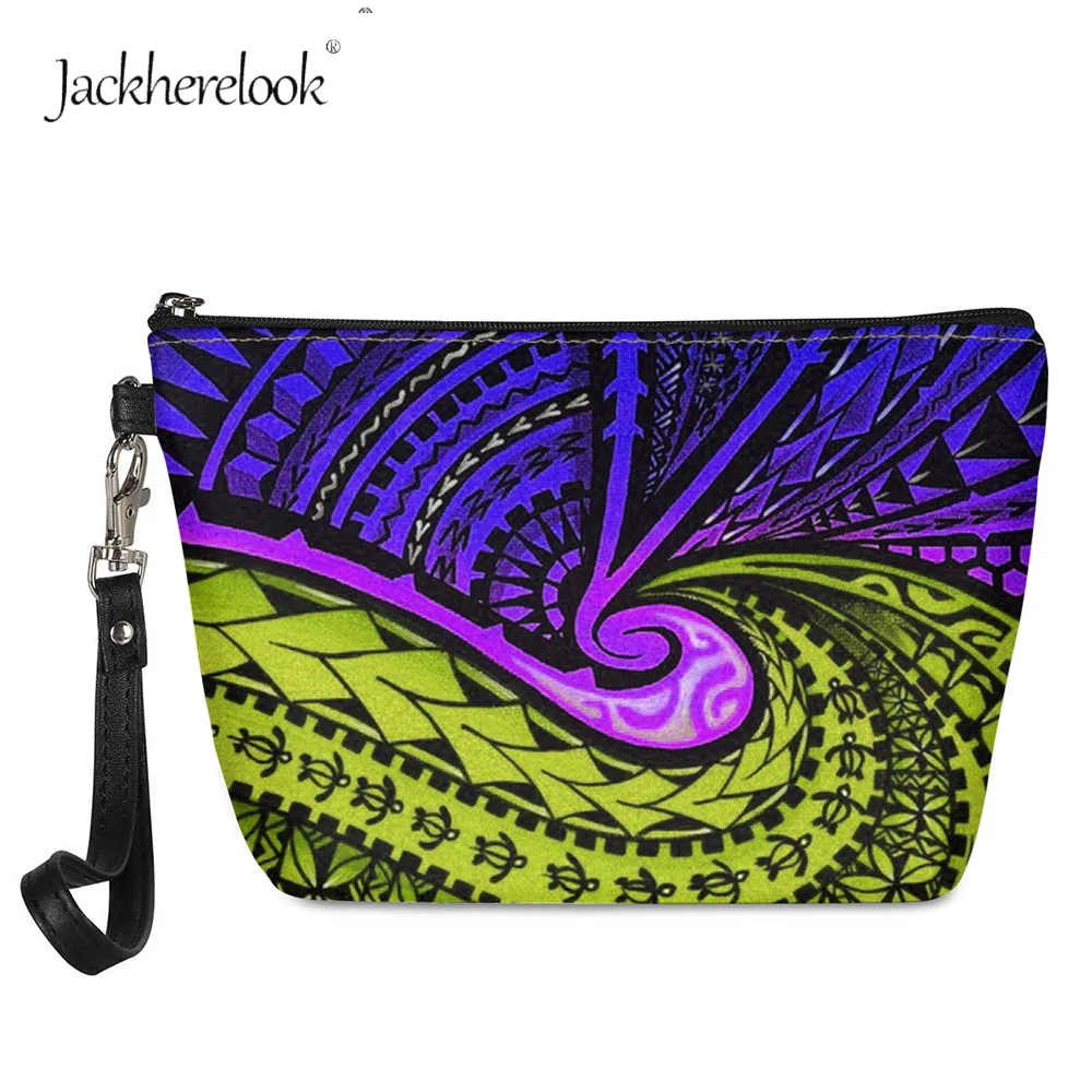 

Jackherelook Enthic Style Tribe Pattern Ladies Fashion Zipper Casual Comestic Organizer Femme Outdoor PU Leather Large Bolsa