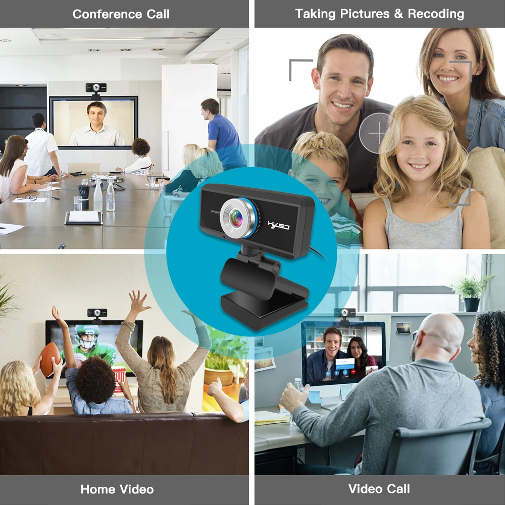 

HXSJ S4 Full HD 1080P Webcam Manual Focus Computer Camera Built-in Microphone Video Call Web Camera for PC Laptop Web Cam