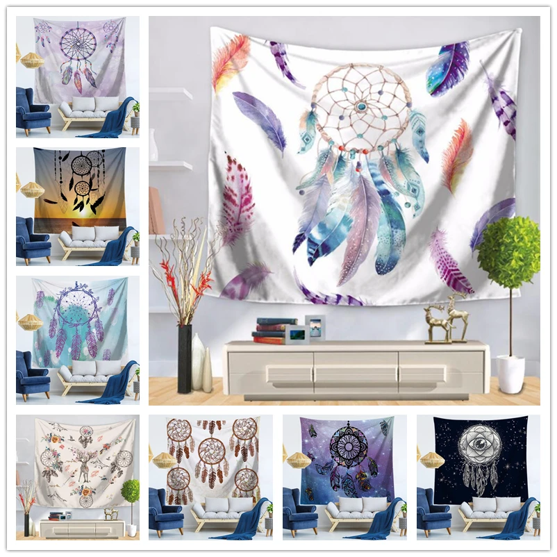 Настенный гобелен с принтом Ловец снов скатерть коврик для йоги пляжное