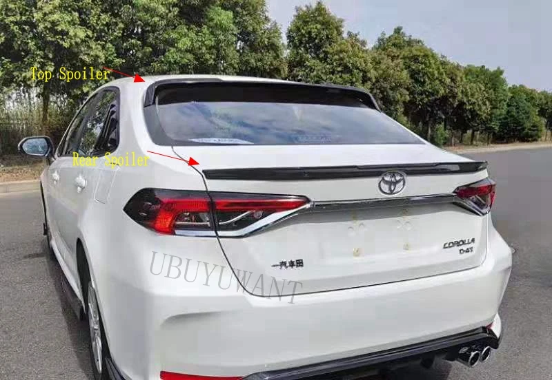 Для Toyota Corolla высокое качество АБС-пластик грунтовка цвет задний багажник спойлер на крышу автомобиля украшение в виде хвостового крыла для Corolla 19