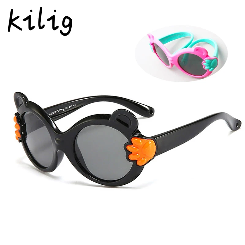 Детские солнцезащитные очки кошачий глаз поляризационные для детей с маленьким