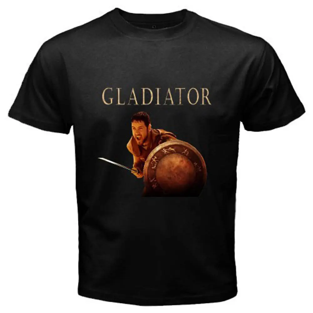 Новые Редкие гладиаторы Рассел Кроу фильм Мужская Черная Футболка размер S до 3XL