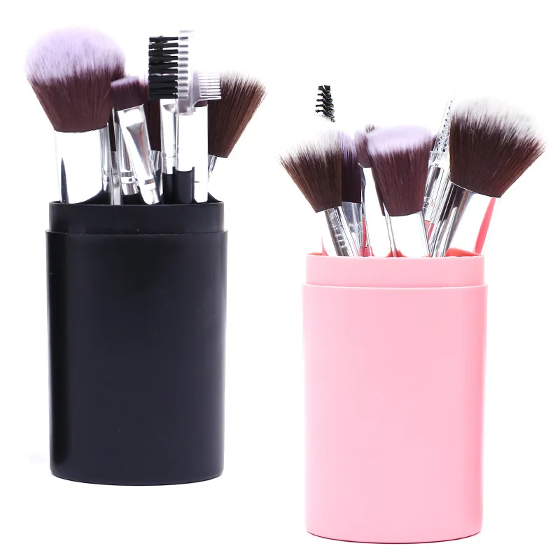 

Makeup Brushes Set With Bucket 7/12 Pcs Face Foundation Large Powder Blusher Eye Shadow Concealer Beauty Make-Up Brush Kit