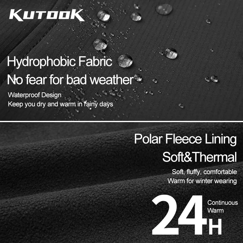 Зимние женские велосипедные куртки kutake с капюшоном теплый флисовый дождевик для