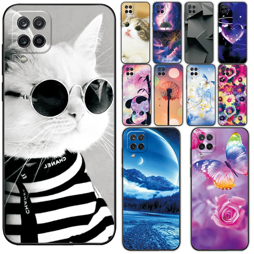 

For Samsung Galaxy A12 Case Protective Phone Shell For Samsung A12 a12 Soft Silicone Cover For Galaxy A12 Cool Cat Fashion Case
