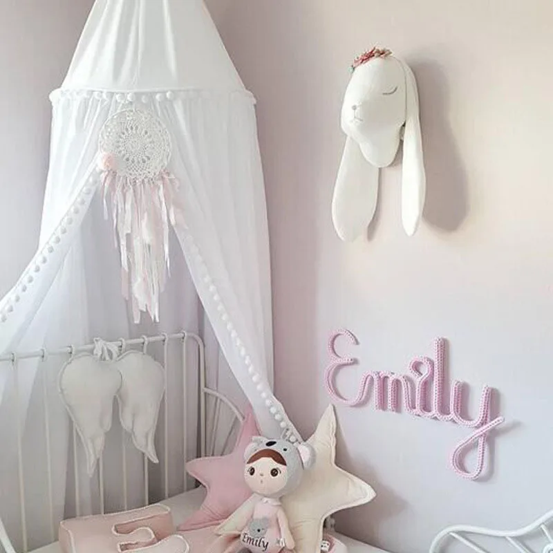 

Hanging Tipi Tent Kids Baby Bedding Canopy Mosquito Net Bedcover Curtain for Newborn Home Decor Indoor Children's Teepee Tent