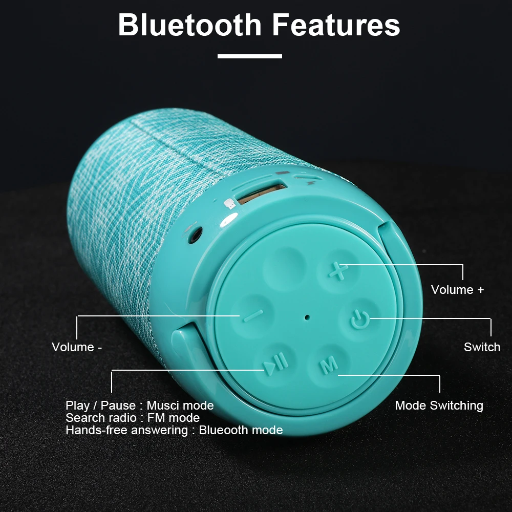 Bluetooth Колонка TG113C с поддержкой FM радио TF карты AUX кабеля|Портативные колонки| |