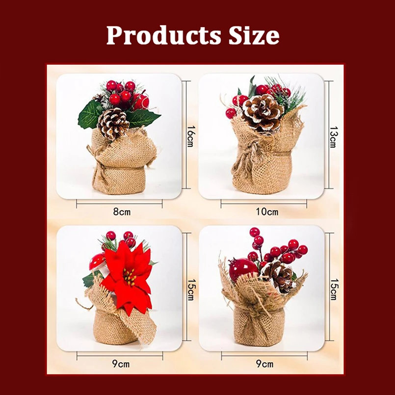 Новые рождественские украшения 2019 имитация конуса сосны иглы в горшках для дома