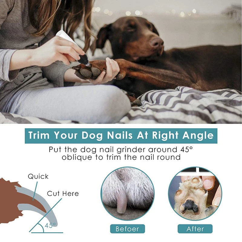 

Electric Dog Nail Grinder Pet Paws Trimmer Dog Nails Grooming Tool Cat Nail Clipper Trimming Cutter USB Charging Pet Shop Supply