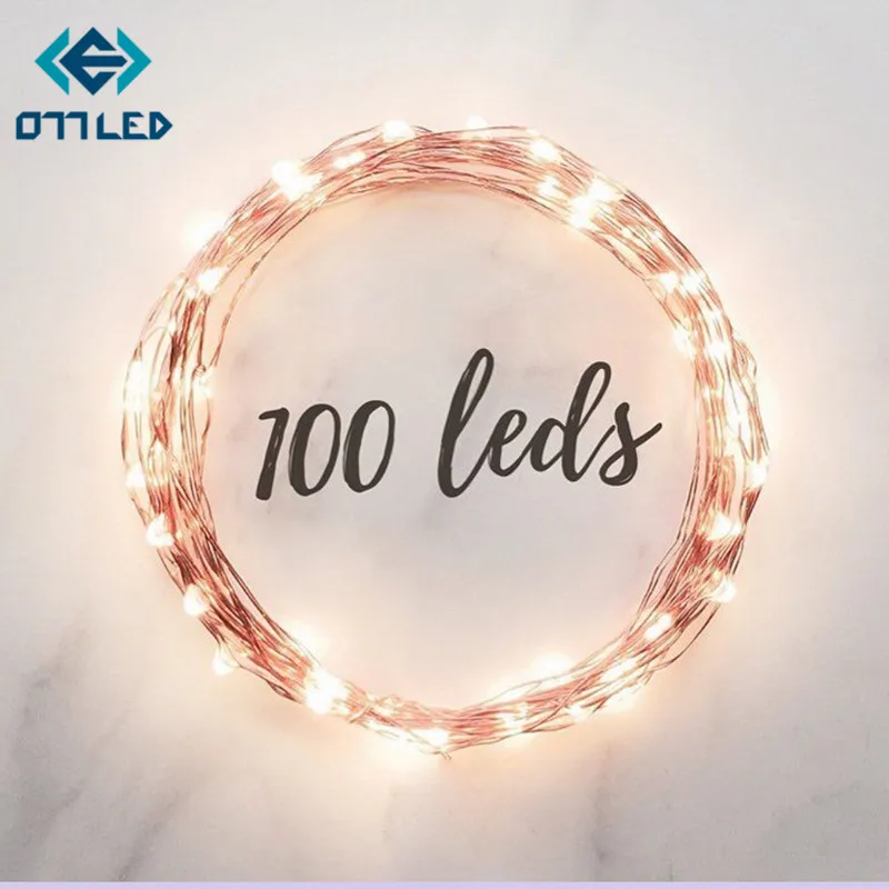 2 м 5 медная серебряная проволока СВЕТОДИОДНЫЕ гирлянды водонепроницаемые