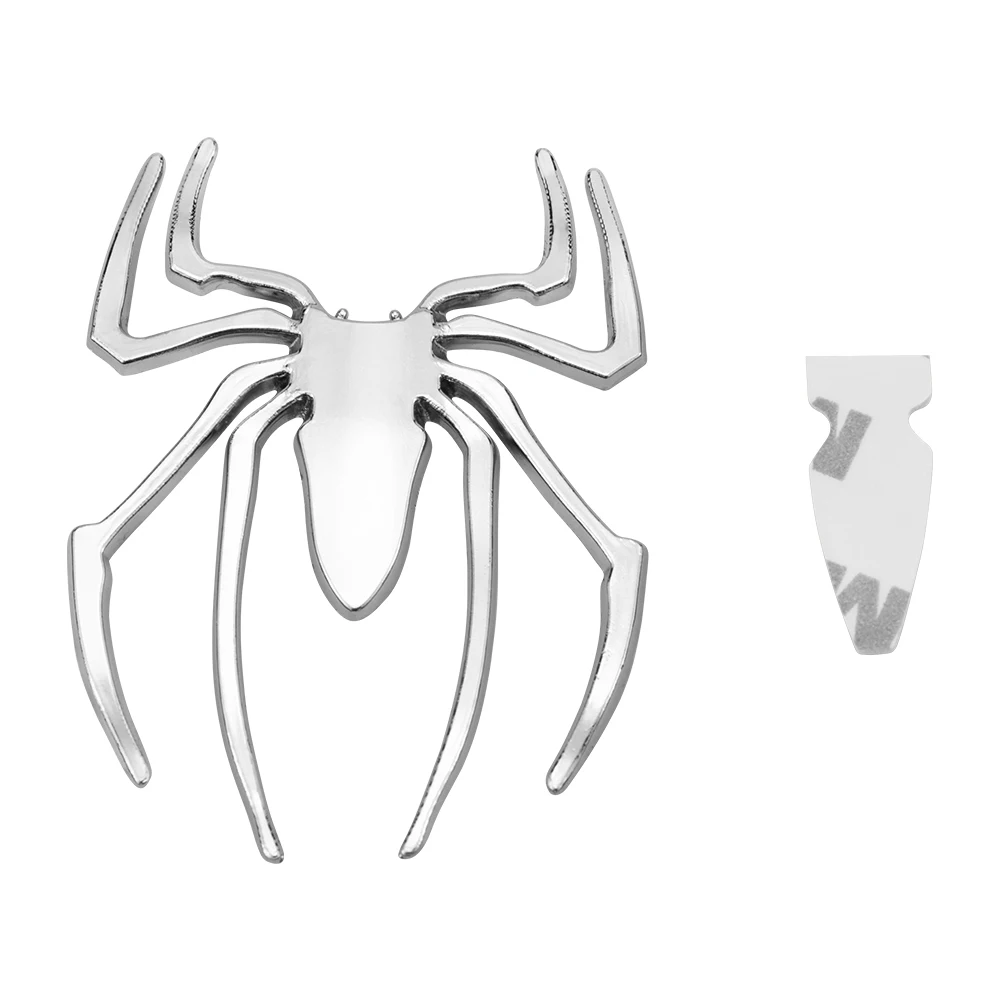 3D Автомобильные наклейки металлическая эмблема в форме паука хромированная