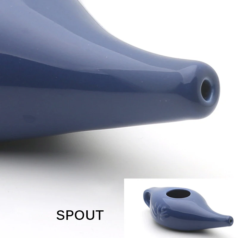 

250 ML Ceramic Neti Pot Nose Washing Kit Yoga Professional Nasal Irrigator Nose Cleaning Pot Portable Comfortable Spout Pot