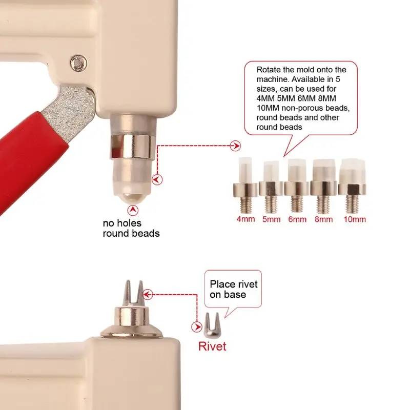 Ручная круглая машина для фиксации жемчуга всех размеров, машина для фиксации жемчуга для одежды, украшения одежды, Набор принадлежностей д... от AliExpress RU&CIS NEW