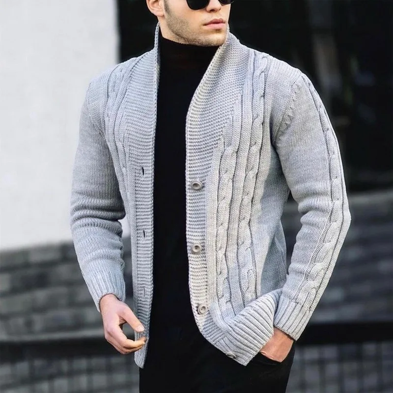 

2021 New Men's Sweaters Autumn Winter Warm Cashmere Wool Buttons Cardigan Sweaters Man Casual Knitwear Sweatercoat male clothe