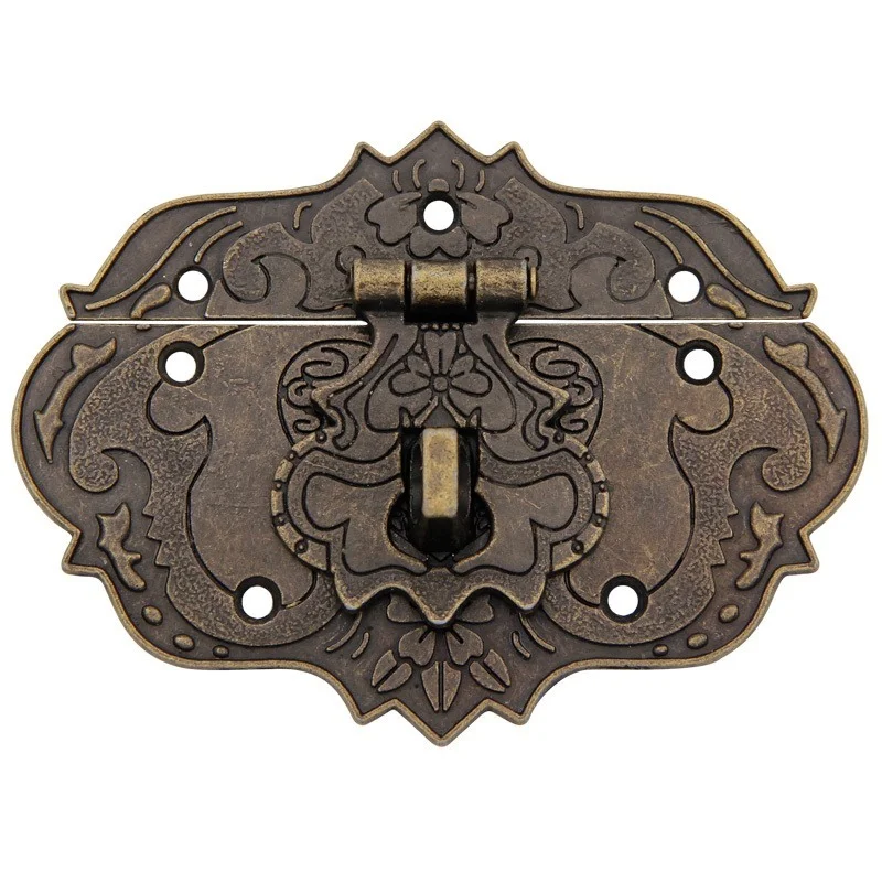 

1PCS Jewelry Box Hasps Latch Wooden Wine Cases Antique Wooden Box Latch Hook Decor Vintage Latches Suitcase Buckle Hasp