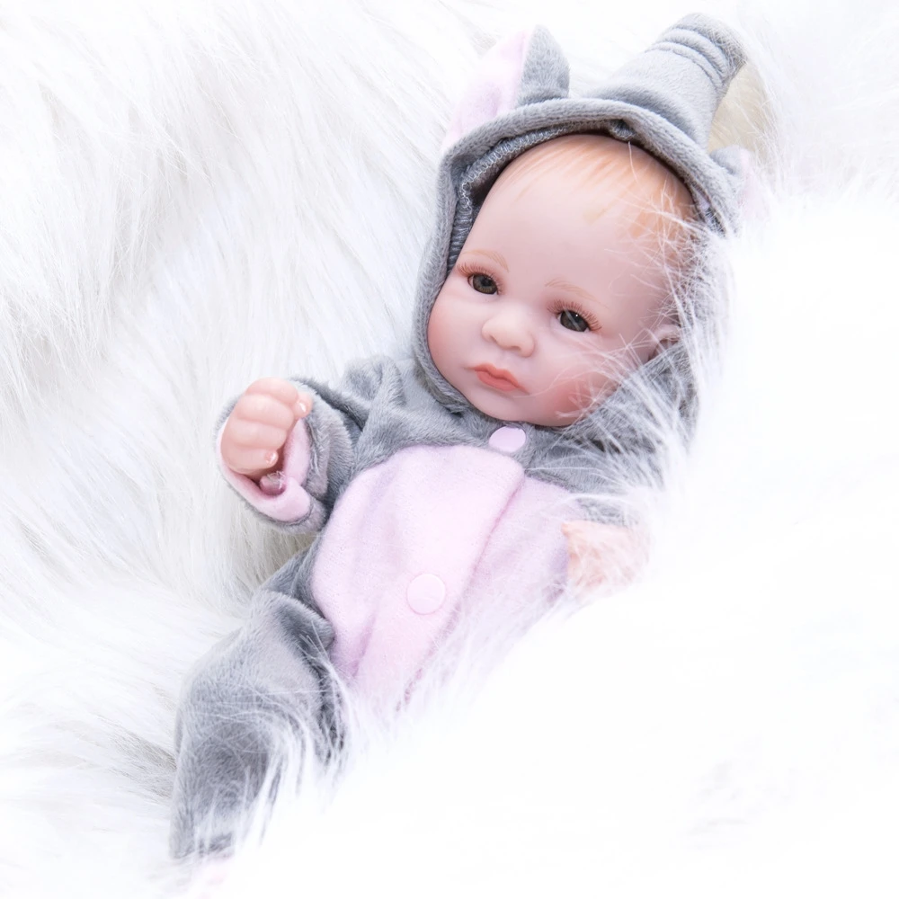 

CONUSEA 25CM Reborn Baby Doll Elephant Clothes Soft Full Body Silicone Toys Lifelike Dolls Gift for Kids Waterproof Bath Toys