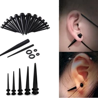 2pieces ear taper earrings ear plugs tunnels ear expansions ear reamer ear dilations body accessories 14 guage piercing 2mm 16mm