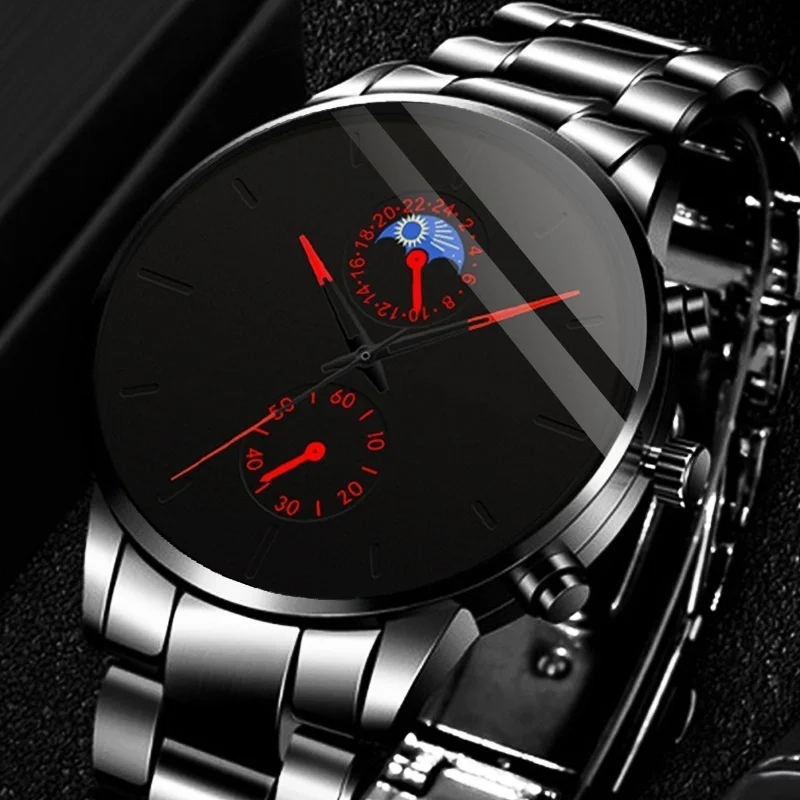 

Reloj Hombre Luxury Fashion Business Men Watches Classic Black Stainless Steel Analog Quartz Wrist Watch Relogio Masculino reloj