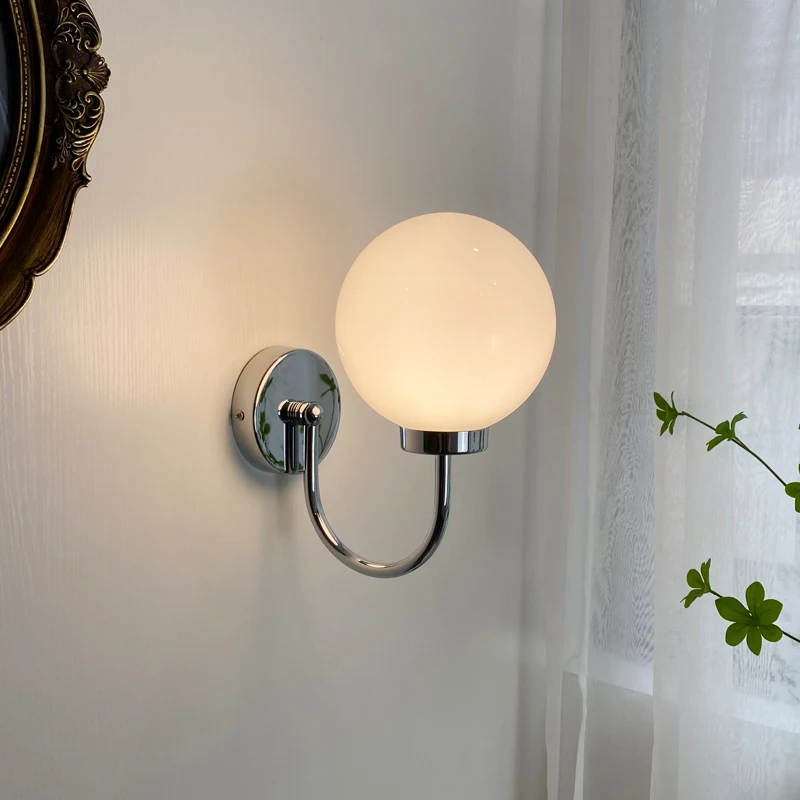 Nordic Glass Wall Lamp Gold/chrome Sconces Light Fittings Ho