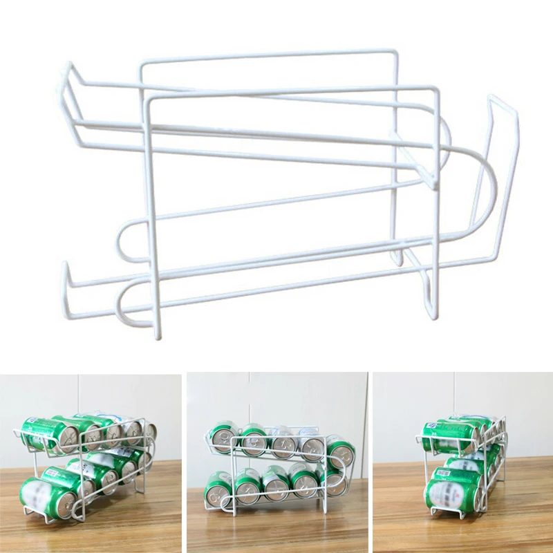 

Soda Can Dispenser Drink Beers Beverage Storage Rack Holder Pantry Kitchen Fridge Organizer uacr Racks & Holders Kitchen Storage