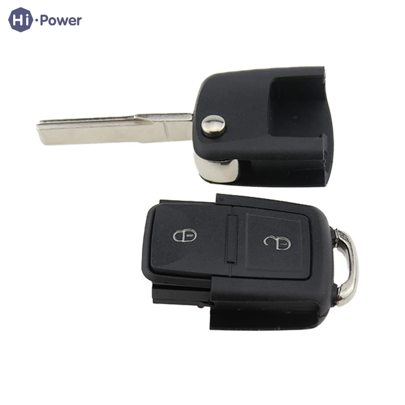 

2 Buttons Flip Modified Remote Car Key Shell For VOLKSWAGEN Touareg Beetle Passat GTI Rabbit Jetta Golf Key Cover Case