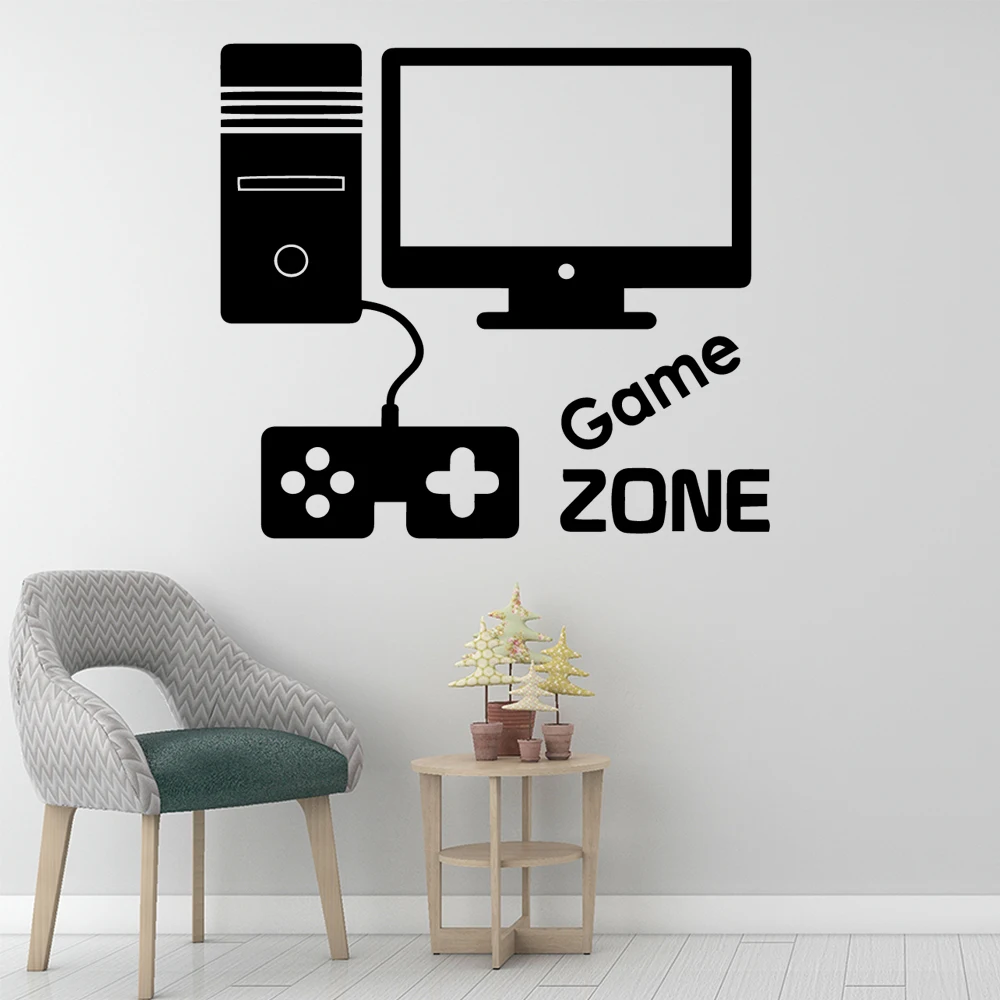 Настенные стикеры Зона игры для творчества современные настенные наклейки