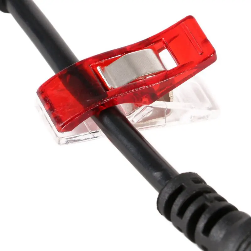 50 шт. фут чехол красный Пластик зажимы тканевые лоскутное окантовка шитье