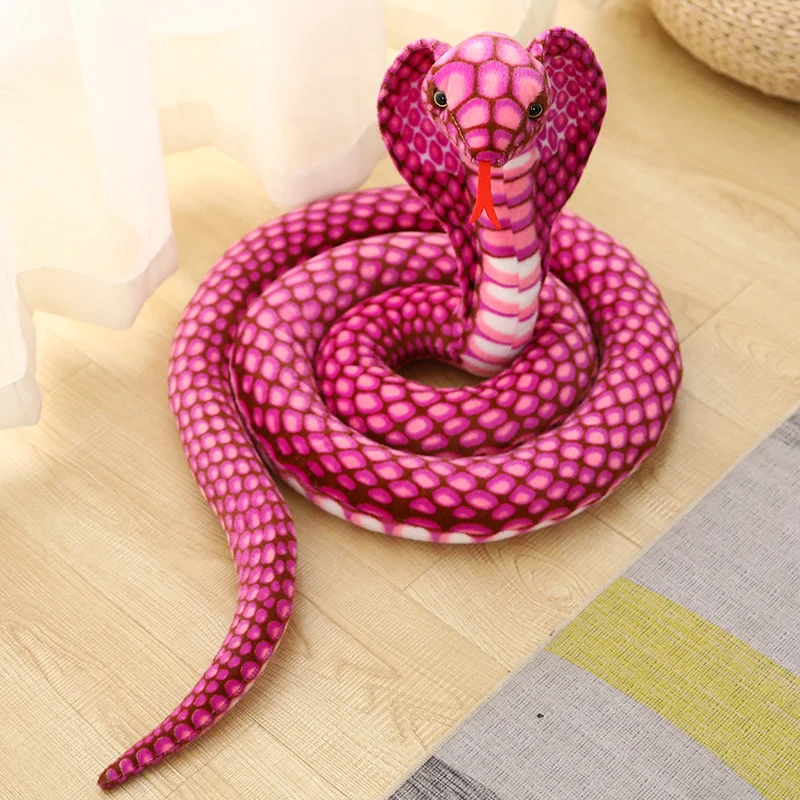 

Brand New Cobras Plush Toy Snake Doll 2.4m Big size Snake Soft Doll Christmas gift Wholesale and Retails