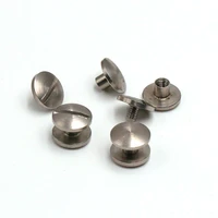 20pcs stainless steel binding chicago screws nail stud rivets for photo album leather craft studs belt wallet fasteners 10mm cap