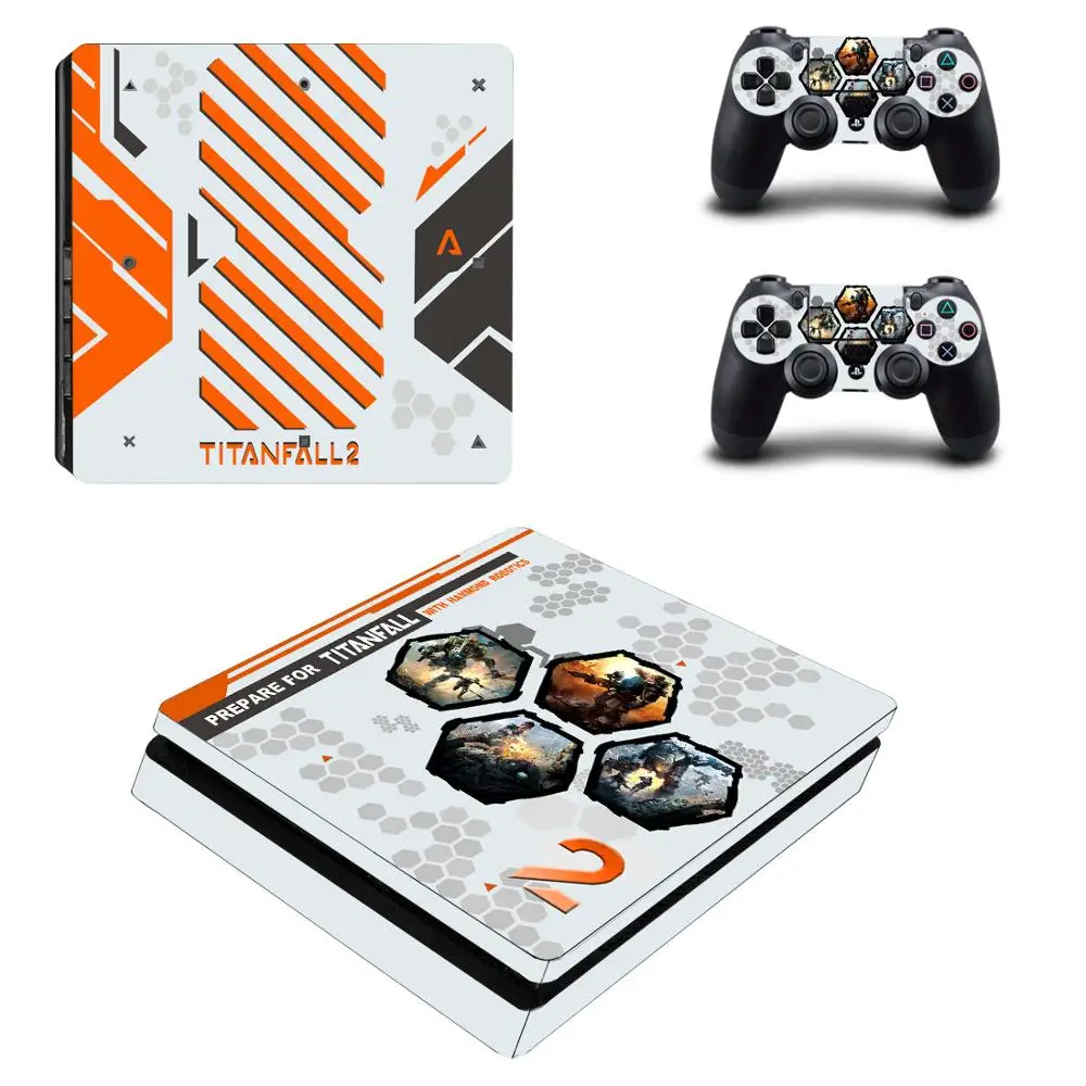 PS4 Slim sticker s Titanfall 2 PS 4 Play station Виниловая наклейка Pegatina для playstation консоль и
