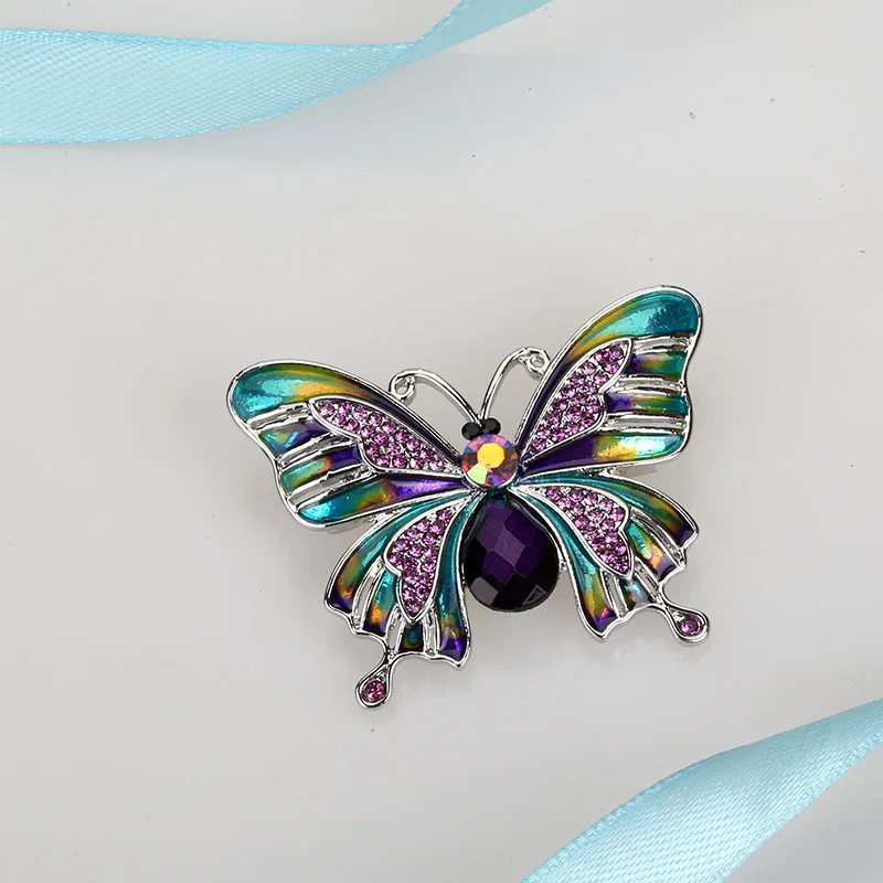 Ювелирная брошь с бабочкой на булавке подарок для женщин подростков девочек мамы дня рождения праздника
